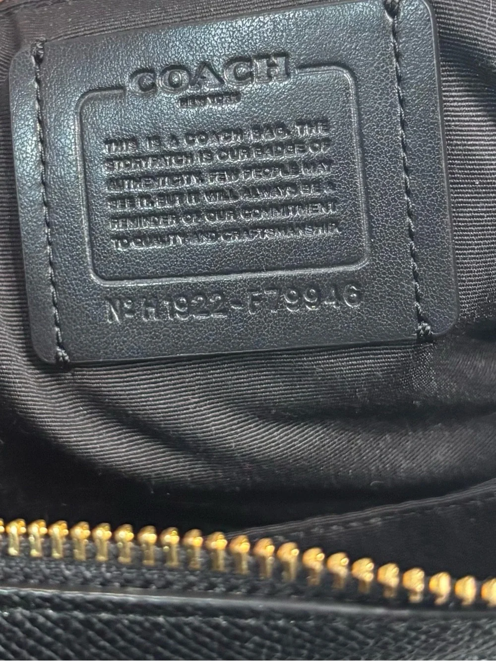Coach Medium Rowan Black Leather Satchel with Gold-Hardware and Crossbody strap